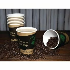 Fiesta Green Compostable Coffee Cups Single Wall 340ml / 12oz (Pack Of 50) - DS059 -Food & Catering Disposables Sales fiesta green compostable coffee cups single wall 340ml 12oz pack of 50 ds059 116189 p5B25D