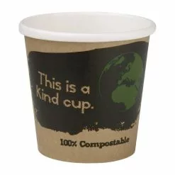 Fiesta Green Compostable Espresso Cups Single Wall 113ml / 4oz (Pack Of 50) - DY980
