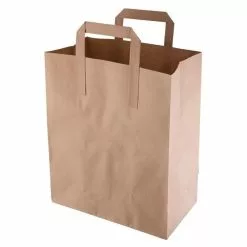 Fiesta Green Recycled Brown Paper Carrier Bags Small (Pack Of 250) - CS351