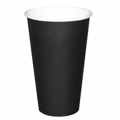 Fiesta Single Wall Takeaway Coffee Cups Black 455ml / 16oz (Pack Of 1000) - GF044
