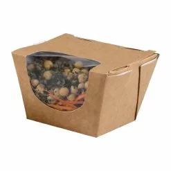 Colpac Zest Compostable Kraft Deep Salad Boxes 900ml / 32oz (Pack Of 250) - FP580