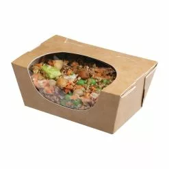 Colpac Zest Compostable Kraft Extra-Small Salad Boxes 375ml / 13oz (Pack Of 250) - FP582