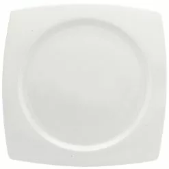 Elia Glacier Square Plate - White 26cm (6 Pack) - BD478