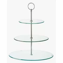 Bia Glass Three Tiered Afternoon Tea Cake Stand - GL080