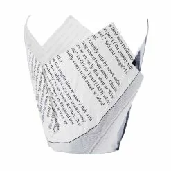*Non-Branded Grease-Resistant Paper Chip Crowns Newspaper Print (Pack Of 1100) - GK973