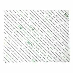 *Non-Branded Greaseproof Paper Sheets Fresh And Tasty Print 255 X 203mm (Pack Of 500) - GK975