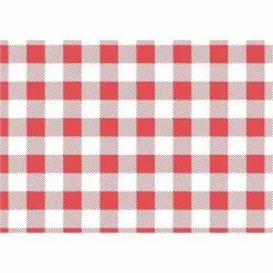*Non-Branded Greaseproof Paper Sheets Red Gingham 310 X 380mm (Pack Of 200) - CL659