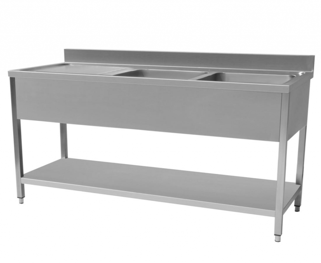 Hamoki Stainless Steel Sink Double Left Hand Drain 1800mm Wide - 231008 1 Hamoki Stainless Steel Sink Double Left Hand Drain 1800mm Wide - 231008