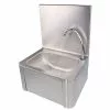 Hamoki Stainless Steel Stainless Steel Wall Mounted Knee Operated Sink & Splashback - 231045