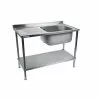 Holmes® Holmes Fully Assembled Stainless Steel Sink Left Hand Drainer 1000mm - DR060