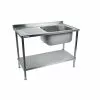 Holmes® Holmes Fully Assembled Stainless Steel Sink Left Hand Drainer 1200mm - DR387