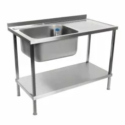 Holmes® Holmes Fully Assembled Stainless Steel Sink Right Hand Drainer 1200mm - DR388
