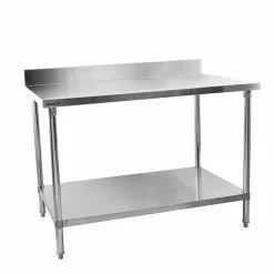 IMettos Stainless Steel Table With Backsplash Width 1200mm - 141008
