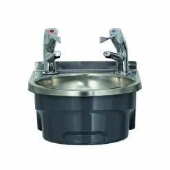 Mechline BasiX BSX-300-TX-BL Hand Wash Station With A Pair Of AquaTechnix Lever Taps