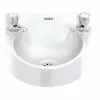 Mechline Basix Polycarbonate Wash Hand Basin White With Taps - CE987