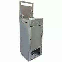 Mechline BaSix Stainless Steel Mobile Hand Wash Station - BSX-MHB-HCW