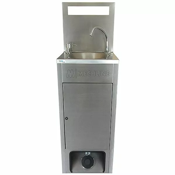 Mechline BaSix Stainless Steel Mobile Hand Wash Station - BSX-MHB-HCW 2 Mechline BaSix Stainless Steel Mobile Hand Wash Station - BSX-MHB-HCW - Image 2