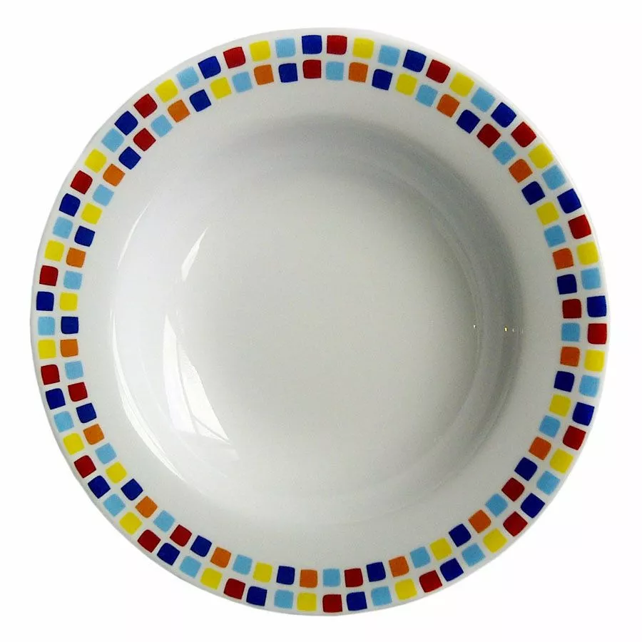 Mirage Melamine Mosaic Pasta Bowl 19.5cm 8 Inch (48 Pack) - BC033 1 Mirage Melamine Mosaic Pasta Bowl 19.5cm 8 Inch (48 Pack) - BC033