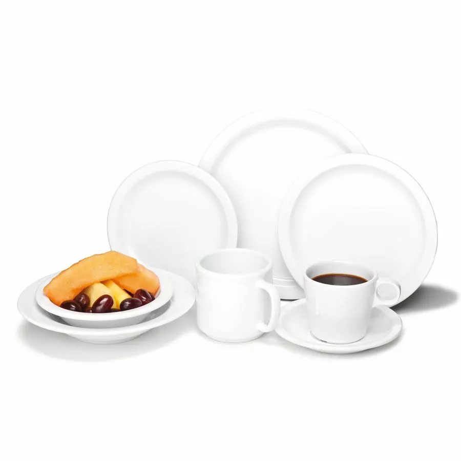 Mirage Melamine White Plate 18.5cm 7.5 Inch (48 Pack) - BC603W 2 Mirage Melamine White Plate 18.5cm 7.5 Inch (48 Pack) - BC603W - Image 2
