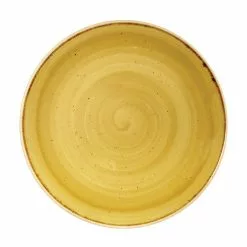 Churchill Mustard Seed Yellow Coupe Plate 26cm (12 Pack) - BH654MU
