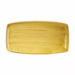Churchill Mustard Seed Yellow Oblong Plate 35cm X 18.5cm (6 Pack) - BH662MU