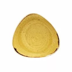 Churchill Mustard Seed Yellow Triangle Plate 22.9cm (12 Pack) - BH659MU