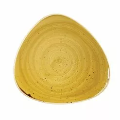 Churchill Mustard Seed Yellow Triangle Plate 31.1cm (6 Pack) - BH657MU