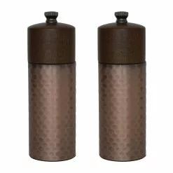 Olympia Copper Wood Salt And Pepper Mill Set (Pack Of 2) - CR689