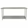 Parry Fully Welded Stainless Steel Centre Table With Undershelf 600x600mm - DC616