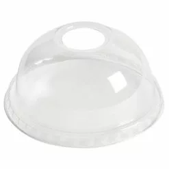 Plastico Domed Lids With Hole 95mm (Pack Of 1000) - DE133