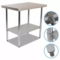 Empire Premium Stainless Steel Centre Prep Table 900mm Wide - P-SSCT-90 -Food & Catering Disposables Sales premium stainless steel centre table 900mm 31117 p5B25D