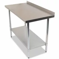 Empire Premium Stainless Steel Wall Prep Table 1800mm Wide With Upstand - P-SSWT-180