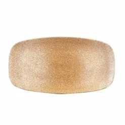 Churchill Raku Garnet Orange Chefs' Oblong Plate No. 4 (6 Pack) - BK084