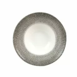 Churchill Raku Quartz Black Wide Rim Bowl 11 Inch (12 Pack) - BJ820