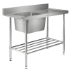 Simply Stainless Dishwash Table & Sink - SS081200R
