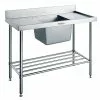 Simply Stainless Single Centre Bowl Sink - SS051500C
