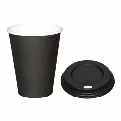 Special Offer Fiesta Black 225ml Hot Cups And Black Lids (Pack Of 1000) - SA431