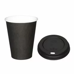 Special Offer Fiesta Black 340ml Hot Cups And Black Lids (Pack Of 1000) - SA433