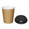 Special Offer Fiesta Brown 225ml Hot Cups And Black Lids (Pack Of 1000) - SA430