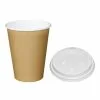 Special Offer Fiesta Brown 340ml Hot Cups And White Lids (Pack Of 1000) - SA437