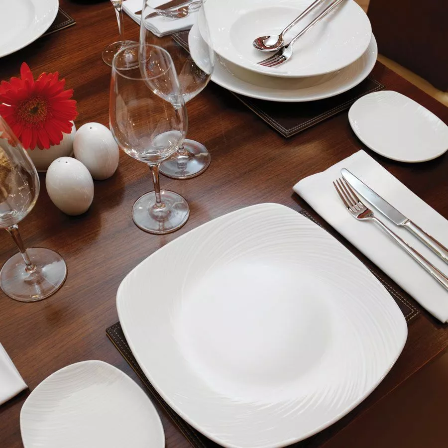 Steelite Spyro Plate Rectangular White 15.25cm (36 Pack) - BA575 2 Steelite Spyro Plate Rectangular White 15.25cm (36 Pack) - BA575 - Image 2