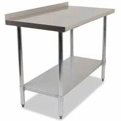 Empire Stainless Steel Wall Prep Table 1200mm Wide With Upstand - SSWT-120
