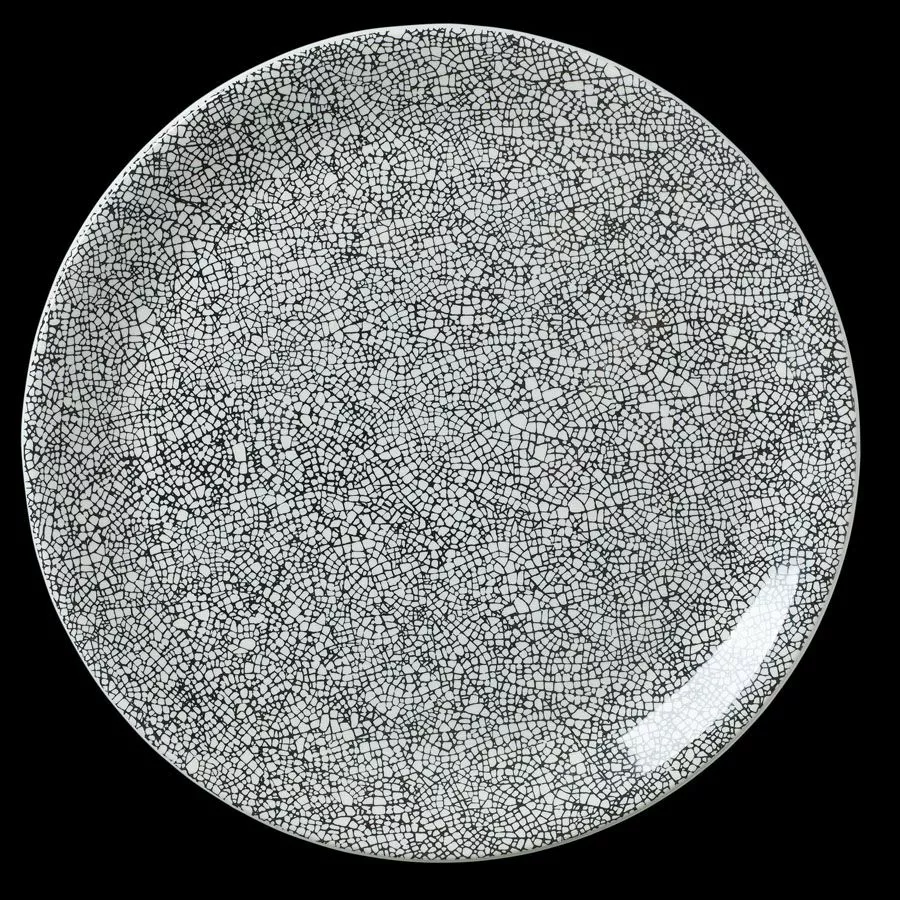 Steelite Ink Crackle Coupe Plate Black 30cm (12 Pack) - BK650BL 1 Steelite Ink Crackle Coupe Plate Black 30cm (12 Pack) - BK650BL