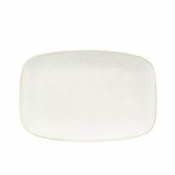 Churchill Stonecast Barley White Oblong Chefs Plate No. 8 (6 Pack) - BK796
