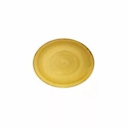 Churchill Stonecast Mustard Seed Oval Coupe Plate 19.2cm (12 Pack) - BH664MU