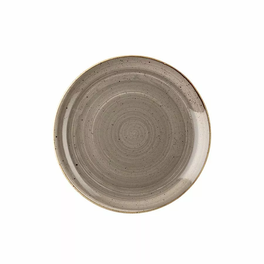 Churchill Stonecast Peppercorn Grey Coupe Plate 26cm (12 Pack) - BH654PG 1 Churchill Stonecast Peppercorn Grey Coupe Plate 26cm (12 Pack) - BH654PG