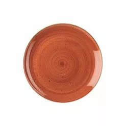 Churchill Stonecast Spiced Orange Coupe Plate 28.8cm (12 Pack) - BH653SO