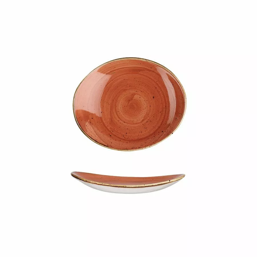 Churchill Stonecast Spiced Orange Oval Plate 19.7cm (12 Pack) - BH664SO 1 Churchill Stonecast Spiced Orange Oval Plate 19.7cm (12 Pack) - BH664SO
