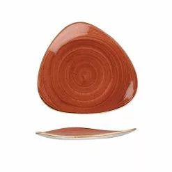 Churchill Stonecast Spiced Orange Triangle Plate 26.5cm (12 Pack) - BH658SO