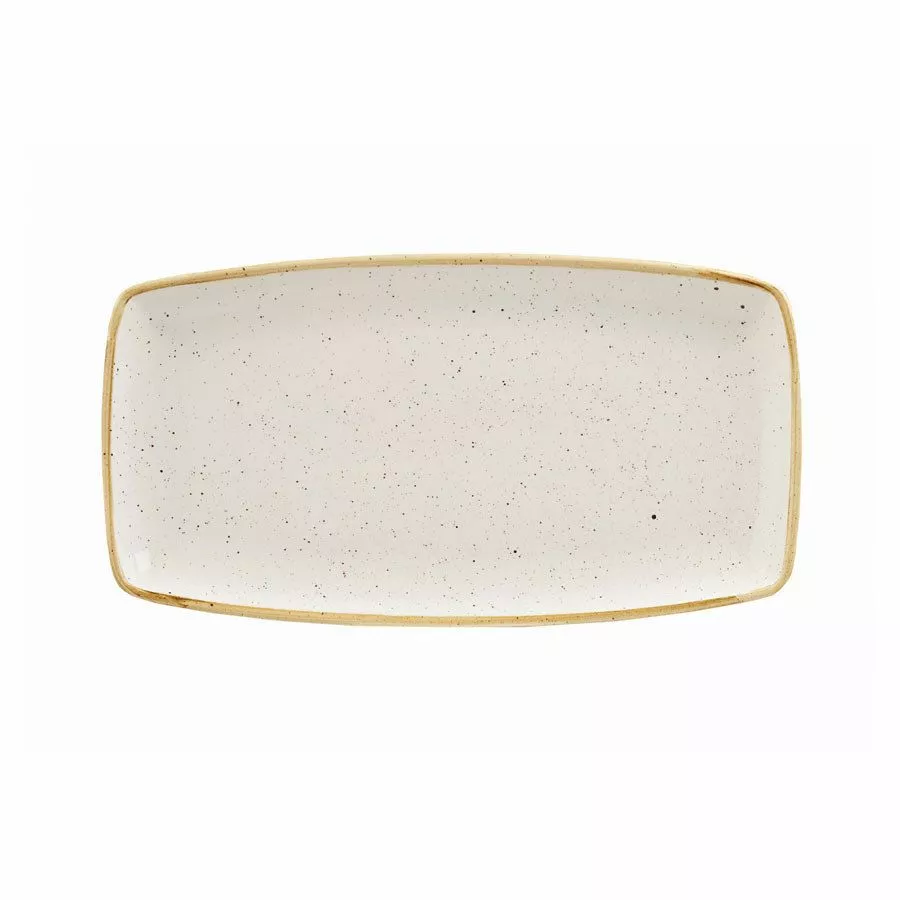 Churchill Stonecast White X Squared Oblong Plate 13.75 Inch (6 Pack) - BH034 1 Churchill Stonecast White X Squared Oblong Plate 13.75 Inch (6 Pack) - BH034